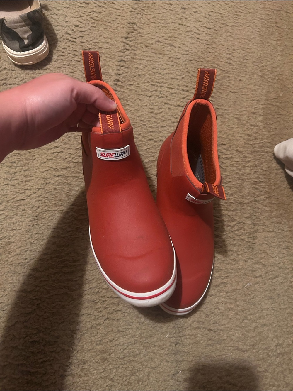 Women’s Red Slip-On Rain Boots